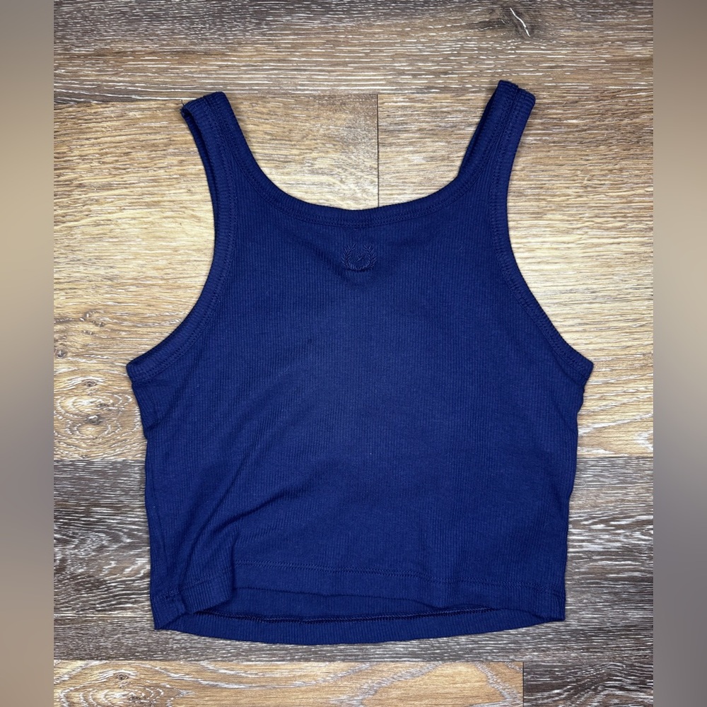 PINK Victoria's Secret Rib Crop Tank Top (Midnight blue) - Picture 4 of 6